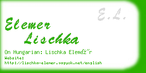 elemer lischka business card